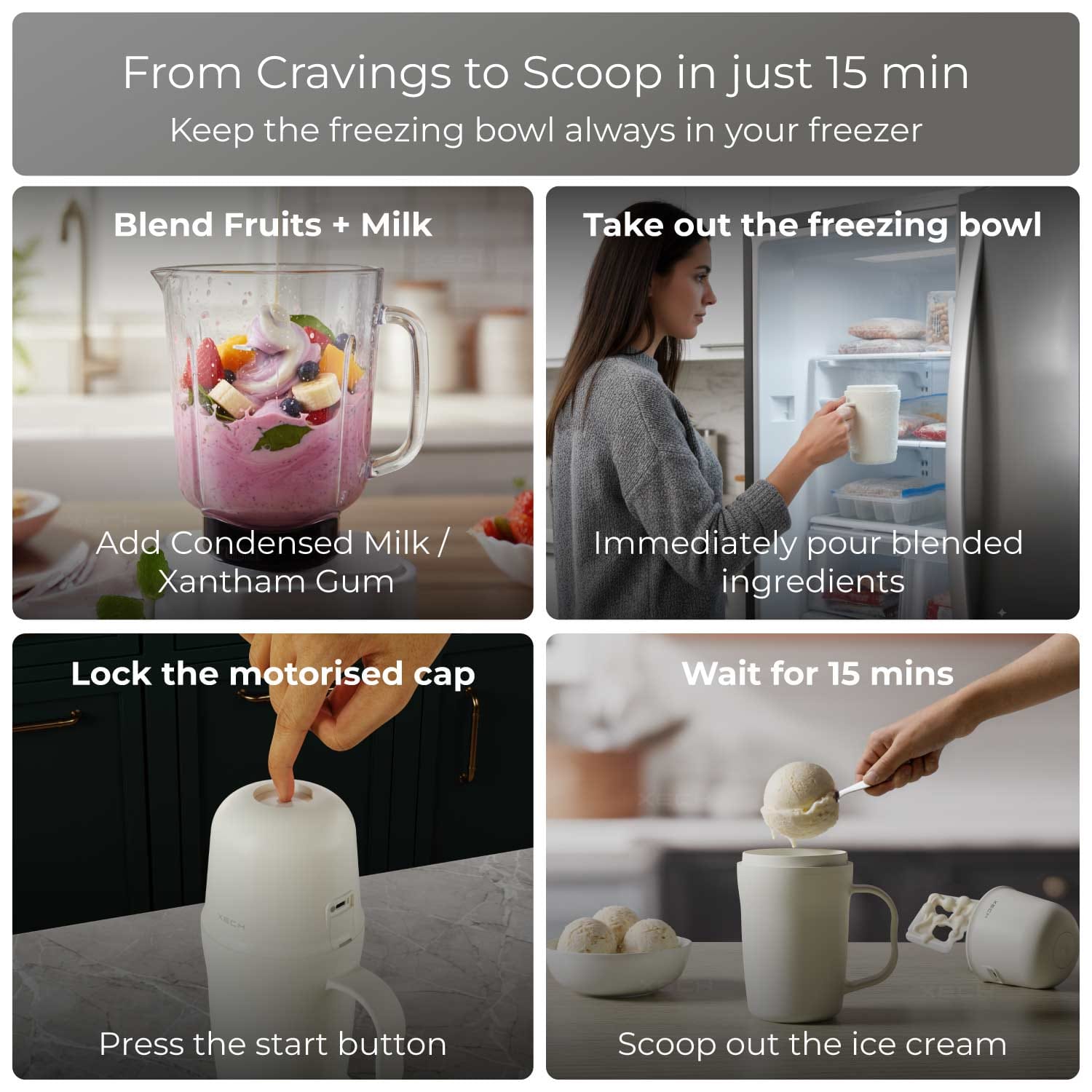 XECH Scoop Ice Cream Maker